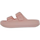 MIA Women's Libbie Dual-Buckle EVA Rubber Cushion Sandal – Waterproof, Non-Slip, Lightweight Comfort