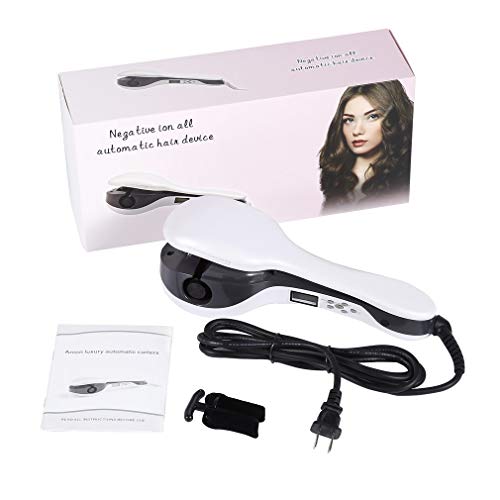 Simoner Twist Hair Curling Wand Hair, Professional Magic Negative Ion All Automatic Hair Rollers Curler, Anion Luxury Styling Tools, White
