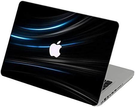 Theskinmantra Black Blue Design Apple MacBook Pro 15 Retina Display Decal/Skin with Apple Logo Cut Out