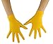 JustinCostume Wrist Length Lycra Spandex Gloves Halloween Costumes Yellow