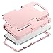 Galaxy Note 5 Case, BENTOBEN Samsung Galaxy Note 5 Case 3-in-1 Hybrid Shockproof Anti Scratch Polycarbonate Hard Covers for Upper and Bottom Soft Silicone for Interior Cover, Rose Gold/Rose Gold