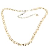 Lady Gold Tone Metallic Heart Dangle Curbchain Ivory Faux Pearl Decor Waist Chain New