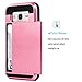 Galaxy Core Prime Case, EC Galaxy Prevail LTE Case, Hybrid Dual Layer Shockproof Bumper Wallet Case Cover with Card Holder for Samsung Galaxy Core Prime/Prevail LTE G360 (Hot Pink)