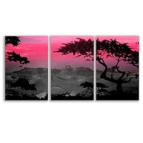 Canvas Wall Art Abstract Cloud Tree Pictures Home Wall Decorations for Bedroom Living Room Oil Paintings Canvas Prints Framed - 16"x24" x 3 Panels