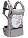 Mo+m Fashion Convertible Baby Carrier w/ Interchangeable Design Panels - Sling for Infants up to Toddler Age - Head Support, Protective Hood, Storage Pockets, Bottle Pouch & Mesh Cooling Window
