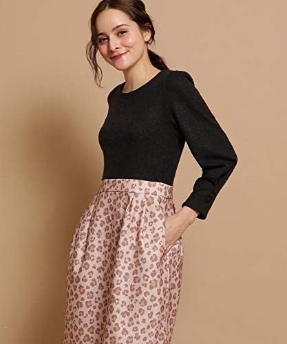 Amazon ボン メルスリー Bon Mercerie Ssサイズあり 切り替えレオパードワンピース 36 S ベビーピンク 171 ワンピース チュニック 通販