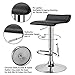 DUHOME 2 PCS Contemporary Counter Bar Stool Curved Swivel Adjustable Barstools (Black)