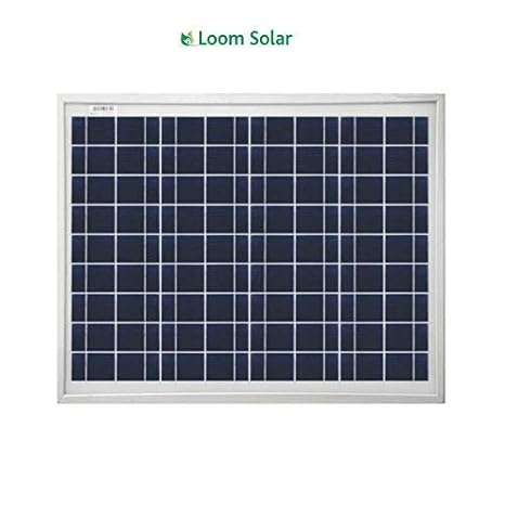 Loom Solar 20 Watt - 12 Volt Solar Panel for Home Lighting & Small Battery Charging