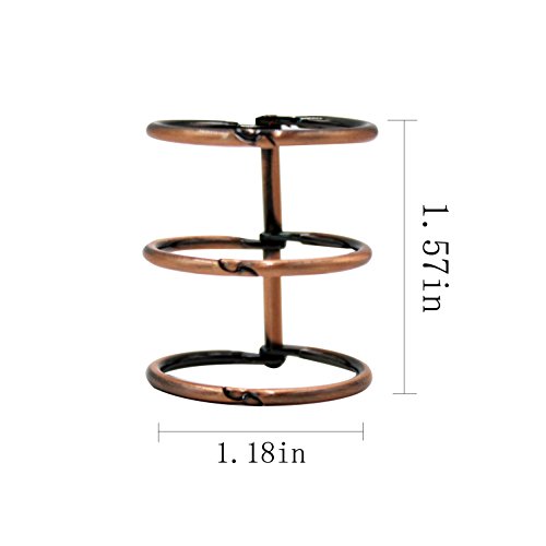 Aimeio 2Pcs DIY Planner Spiral Loose Leaf Binder Ring Stainless Steel Clip Fill Paper Notebook Folder Accessories,1.18 inch