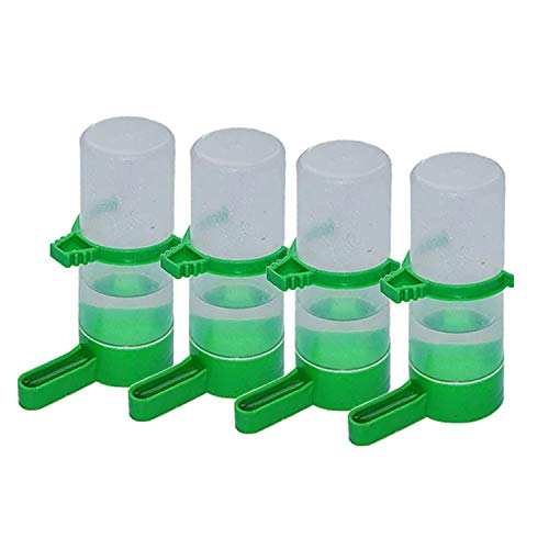 Jim-Hugh 4X Bird Feeding Pet Water Drinker Food Feeder Waterer Clip for Aviary Budgie Plastic
