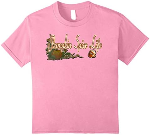 Kids Pumpkin Spice Life 2017 Halloween T-shirt 10 Pink