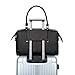 ECOSUSI Duffel Bag Weekender Overnight Bag Large Travel Tote Shoulder Bag with Trolley Sleeve for Men & Women, Black