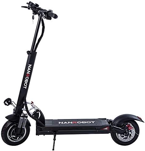 NanRobot D5+ Foldable Lightweight 2000W Electric Scooter with Top Speed of 40 MPH andTraveling up to 50 Miles Range - Black