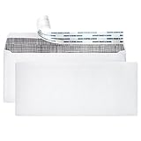 # 10 Security Envelopes ~ 500 Letter Size Envelopes with Peel & Seal Self Adhesive + Tinted Interior for Privacy Protection ~ Printer Friendly, Boxed, 4-1/8