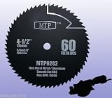 HCS 60T 4-1/2" 4.5 inch Metal Plastic Circular Saw Blade for Rockwell Rk3441k, Worx WX429L 9.5mm/ 3/8" arbor RW9282
