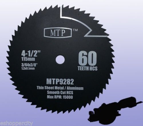 HCS 60T 4-1/2" 4.5 inch Metal Plastic Circular Saw Blade for Rockwell Rk3441k, Worx WX429L 9.5mm/ 3/8" arbor RW9282