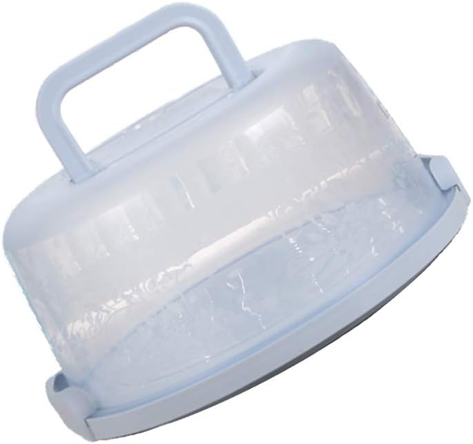 Lorsoul Plastic Round Cake Box Carrier Handle Pastry Storage Holder Dessert Container Cover Case Cake Accessories