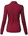 Luna Flower Women's Side Rib Panel Slim Fit Cotton Plain Button Down Shirts