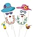 60pcs Luau Photo Booth Props - Hawaiian/Tropical/Tiki/Summer Pool Party Decorations Supplies (Assembly Needed)
