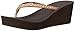 Sanuk Women's Yoga Braided Wedge Metallic Wedge Flip Flop