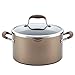 Anolon Advanced Hard Anodized Nonstick Stock Pot/Stockpot with Straining and Lid, 6 Quart, Bronze Brown