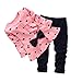 Asherangel Baby Girl Cute 2pcs Set Children Clothes Suit Top and Pants Pink Age(4T)