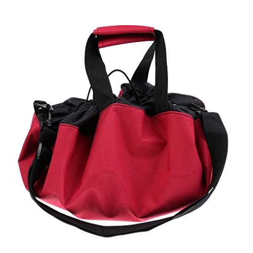 Prettyia Durable Wetsuit Changing Mat/Waterproof Dry-Bag with Handles Straps - Red, 85cm