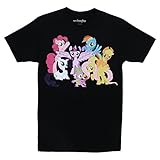 My Little Pony Mane 6 Intro Adult Black T-Shirt