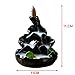 Pixnor Ceramic Glaze Incense Smoke Cone Burner Backflow Censer Tower Holder