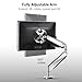 Loctek Monitor Arm Fits for 10-27 inches Computer Monitor, Gas Spring Adjusts Monitor Mount Height