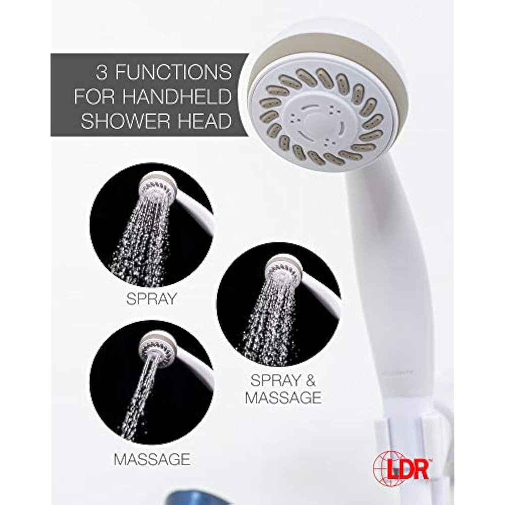 Handheld Showerheads LDR 520 3110WT Complete Function Massage Set 72