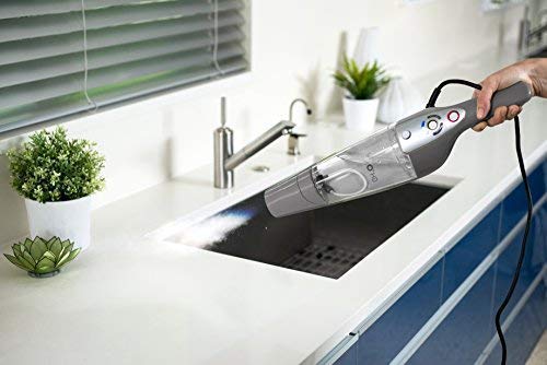 H2O HD Dual Blast Steam Mop - Convenient 5 in 1 Steamer Converts to a Hand Held Steamer - Perfect for Tile, Laminate, Carpet, Hardood, Furniture, Kitchen and Bathroom! Chemical Free Cleaning