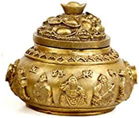 QJKai Pure copper five-way Fortuna cornucopia decoration Lucky Fortune home decoration copper craft