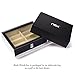 JS NOVA JUNS Sunglasses Eyeglass Organizer, 8 Slots PU Leather Eyewear Storage Box Jewelry Display Case Watch Box with Glass Lid Black