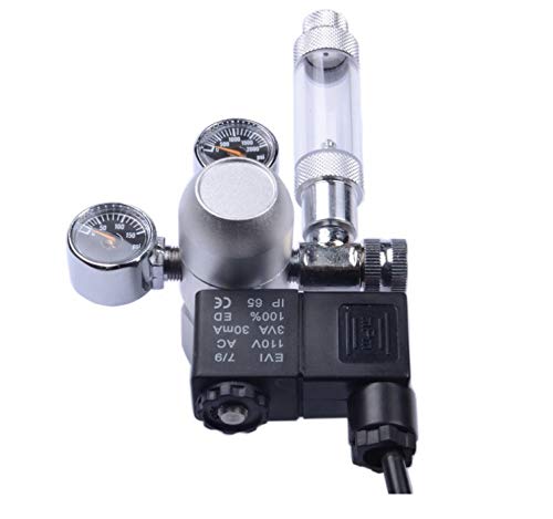MOD Complete MDC99005 CO2 Regulator Aquarium Mini Stainless Steel Dual Gauge Display Bubble Counter and Check Valve w/Solenoid 110V Fits Standard US Tanks - LP150 PSI - HP2000 PSI Accurate - Thumbnail 5