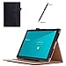 ProCase Google Pixel C Case, Leather Stand Folio Case Cover for 2015 Google Pixel C Tablet 10.2 inch, with Multiple Viewing Angles, auto Sleep/Wake, Document Card Pocket (Black)