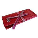 della Q Tri-Fold Knitting Case for Circular Knitting Needles; 004 Red Stripes 1145-1-004