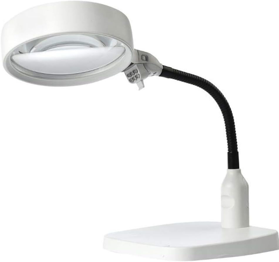 table stand magnifier with light
