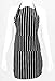 Chef's Apron & Hat Set for Adults, Black & White Pinstripe (2 Piece) One Size