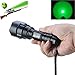 WAYLLSHINE C8 One Mode 300 Lumen Green Light 18650 Battery Waterproof 150 Yard Long Range Red Light Flashlight Red Hunting Light Tactical Flashlight Green Light Torch For Fishing Hunting
