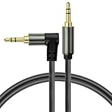 Mediabridge 3.5mm Male to Male Right Angle Stereo Audio Cable (8 Feet) - 90&deg; Connector for Flush Connections - Step Down Design for Smartphone, Tablet & MP3 Cases - (Part# MPC-35RA-8)