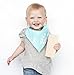 Baby Bandana Bib Set of 4, Super Absorbent Organic Drool & Teething Bibs for Boys & Girls by Matimati (Mint and Gray)