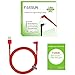 FOXSUN iPhone Charger Cable 6FT Lightning Cable Right Angle 90 Degree Apple MFi Certified Nylon Braided Apple Charging Cord Compatible with iPhone 11 Xs Max X XR 8 7 6s 6 Plus SE 5 5s, iPad, iPod-Red
