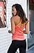 icyzone Workout Yoga Fitness Sports Racerback Tank Tops for Women (S, Fusion Coral)