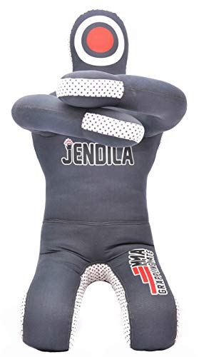 Grappling Dummy MMA Jiu Jitsu - Grappling Wrestling Dummy - Made from Durable Canvas Fabrics - MMA Dummy for Multiple Drills UNFILLED (Grey, 72'')