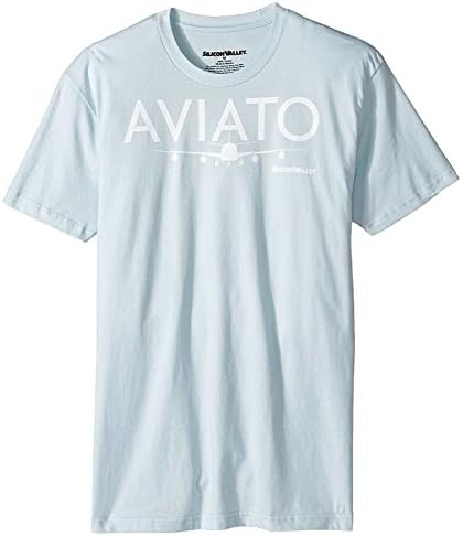 Silicon Valley Men's Aviato Logo Graphic T-Shirt, Light Blue, 2XL