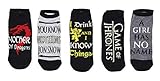 Game of Thrones Quotes 5 Pack Ankle Socks Size 4-10