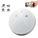 Yumfond Spy Hidden Camera, WiFi Smoke Detector Cam, HD 1080 Motion Detection Night Vision Loop Recording Security Nanny Cam, Wireless Mini Video Recorder for Home