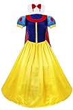 TIAOBU Adult Women Princess Costume Dress Hair Hoop Halloween Cosplay (X-Large, Yellow, Blue)