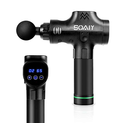 Deep Tissue Percussion Massage Gun - HandHeld Rechargeable Muscle Massager with 6 Heads & 20 Speed Vibration for Athletes Soothe Muscle Pain, Super Quiet Body Massage Gun for Feet, Back, Neck, Arms - Thumbnail 7